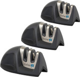 Smith's KitchenIQ Deluxe Diamond Edge Grip 2-Stage Knife Sharpener 3Pk Blk