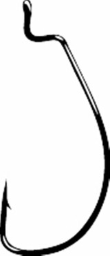 Gamakatsu Offset Shank Worm EWG Size 1/0 Black Pack Of 25 58411-25