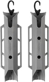 YakAttack TetherTube Rod Holder 2-Pack w/ Integrated Leash & Hardware Grey