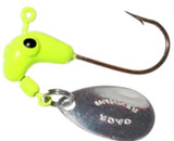 Blakemore TTI Fishing Road Runner Bulk Head Hook Chartreuse 1/8-Ounce 4Pk