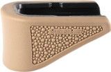 Hogue OverMolded Rubber Grip Base Pad Glock 42 .380 6Rd Magazine FDE