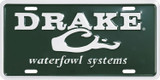 Drake Waterfowl Duck Head Logo Aluminum License Plate Green