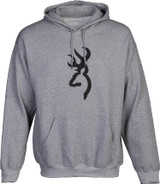 Browning Men's Buckmark Hoodie Pullover Hooded Sweatshirt Medium Gray