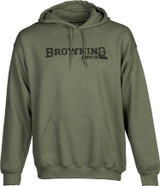 Browning Men's Backfence Hoodie Pullover Hooded Sweatshirt Large Green