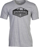 Browning Men's Hillside Graphic Logo Shirt Cotton Blend Heather Gray 2XL