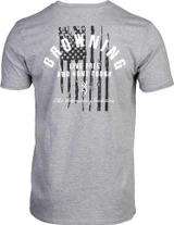 Browning Men's Hunt Tough Graphic Logo Cotton T-Shirt Heather Gray 2XL