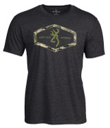 Browning Men's Hexlock Graphic T-Shirt Cotton Blend Dark Gray Medium