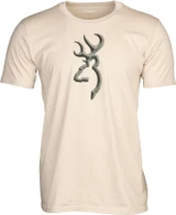 Browning Men's HT Buckmark Logo T-Shirt Cotton Blend Tan Large