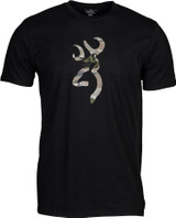Browning Men's Camo Buckmark Graphic T-Shirt Cotton Blend Black/OVIX 3XL