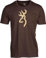 Browning Men's HT Buckmark Logo T-Shirt Cotton Blend Brown Medium