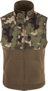 Drake Waterfowl MST Eqwader Fleece-Lined Zip Vest Woodland Camo 3XL