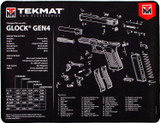 TekMat Ultra Handgun Cleaning Mat 20"x15" Extra Thick .25" Glock G4 Black
