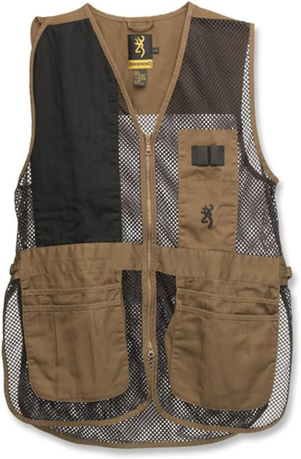 Browning Trapper Creek Shooting Vest Clay Black Medium 3050266802