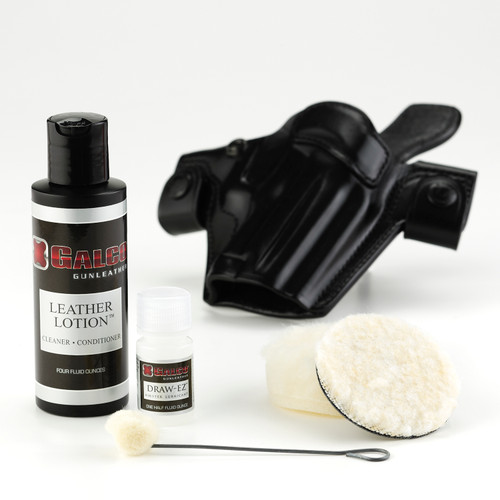 Galco Holster Care Kit, Leather Lotion, Draw-EZ, Buff Pad - HCK