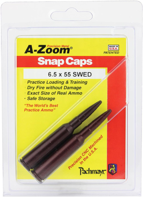 A-Zoom 6.5x55 Swedish Snap Caps, 2 Per Package, 12251