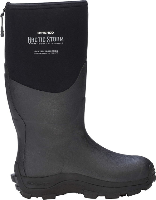 Dryshod Men's Arctic Storm Hi Cut Boot Black Grey Size 10 - ARS-MH-BK-10