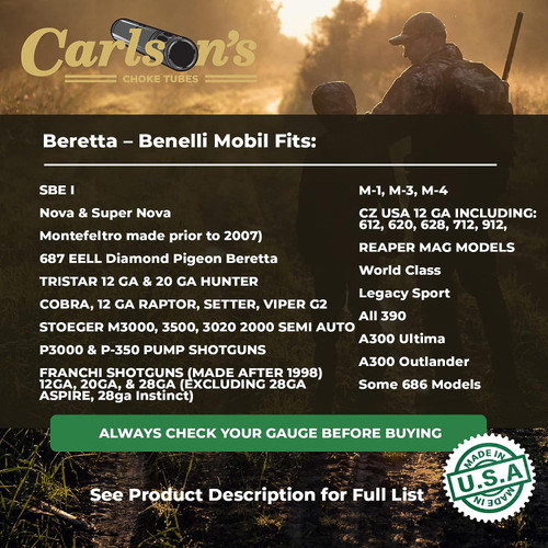 Carlson's Sporting Clays Beretta Benelli Mobil Choke Tube IC 12 Ga 25513