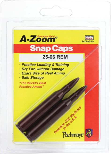 A-Zoom 25-06 Remington Precision Metal Safety Snap Caps 2 Pack, 12256