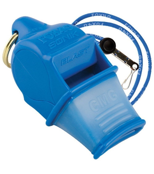 Fox 40 Sonik Blast CMG Pealess Safety Whistle, 120+ dB, Blue - 9203-0508
