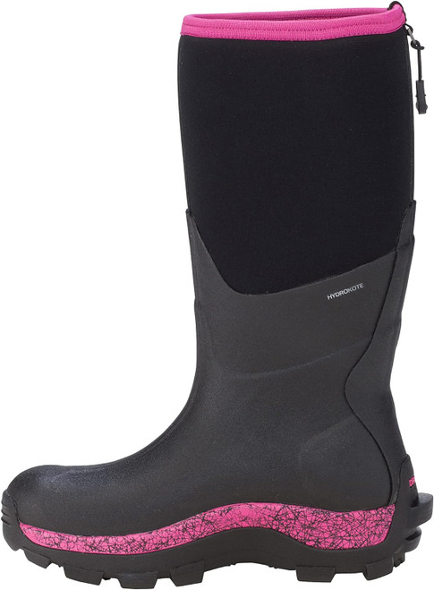 Dryshod Women's Arctic Storm Hi Boots, Black/Pink, Size 9 - ARS-WH-PN-9