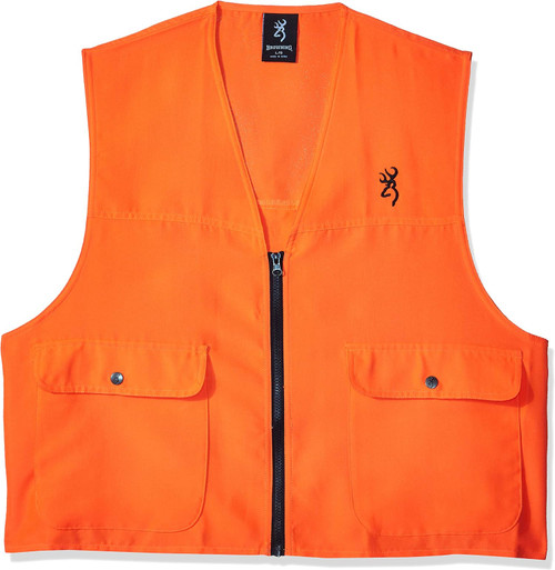 Browning Safety Vest, Blaze Orange - Size Large - 3051000103