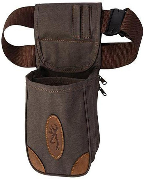 Browning Lona Canvas/Leather Shell Pouch, Flint - 121388692