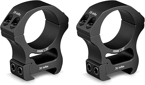 Vortex Optics Pro Series Rifle Scope Rings, 30mm High, Black - PR30-H