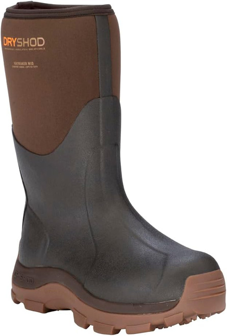 Dryshod Haymaker Mid Cut Work Boot Brown Peanut Size 10 HAY-MM-BR-10