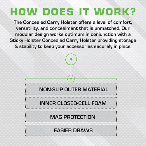 Sticky Holsters LG-6L-LASER fits XD Glock 21 Beretta PX4 w/ Light or Laser