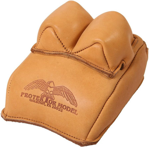Protektor Model #14 Leather Bunny Ear Rear Shooting Rest Bag Pre-Filled