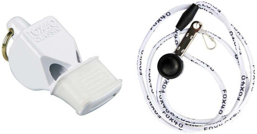 Fox 40 Classic CMG Pealess Safety Whistle, 115 dB, White - 9603-0708