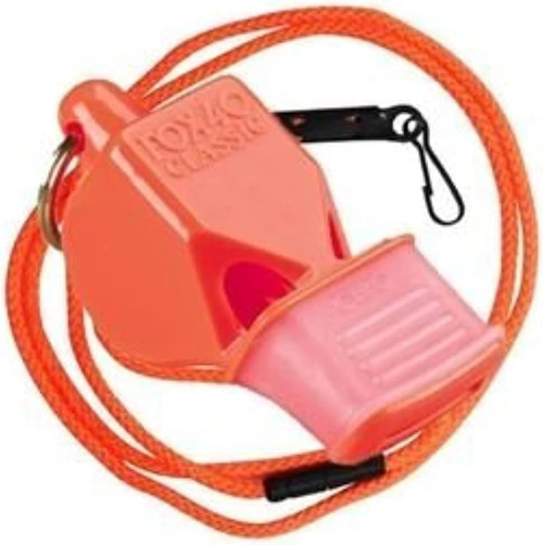 Fox 40 Classic CMG Pealess Safety Whistle 115 dB Orange Lanyard 9603-0308