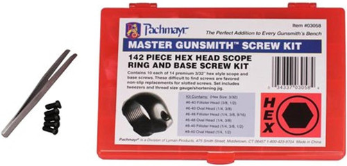 Pachmayr Master Gunsmith 142 Piece Hex Head Scope Screw Kit, 03058