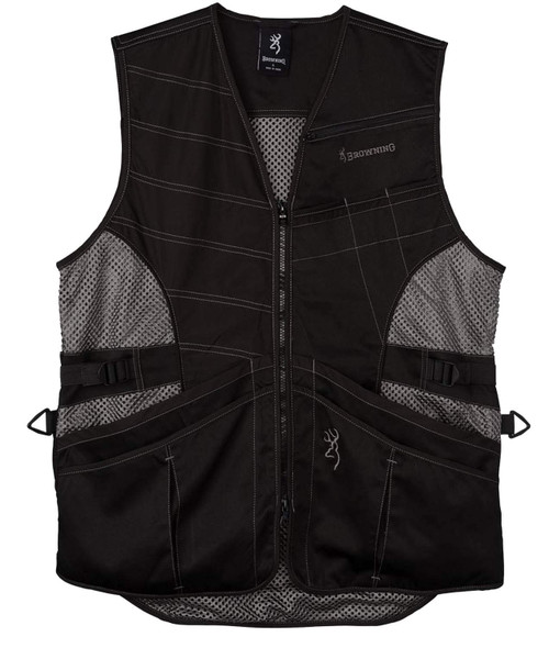 Browning Ace Shooting Vest Black/Black Right Hand Medium