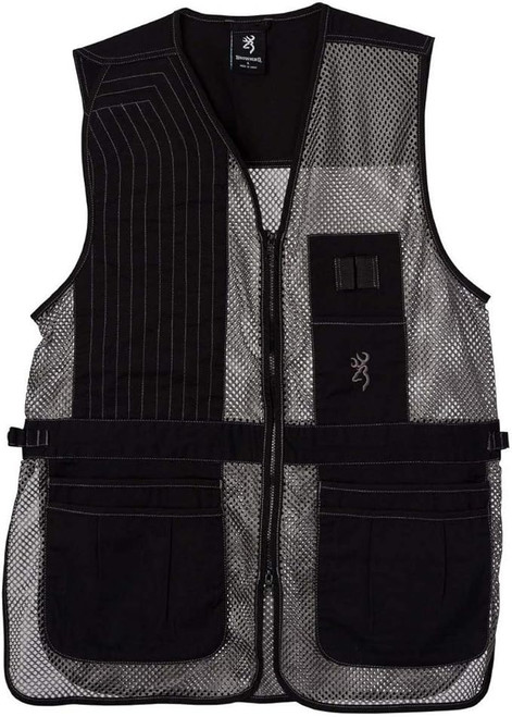Browning Junior Trapper Creek Shooting Vest Black Gray Medium 3050549902