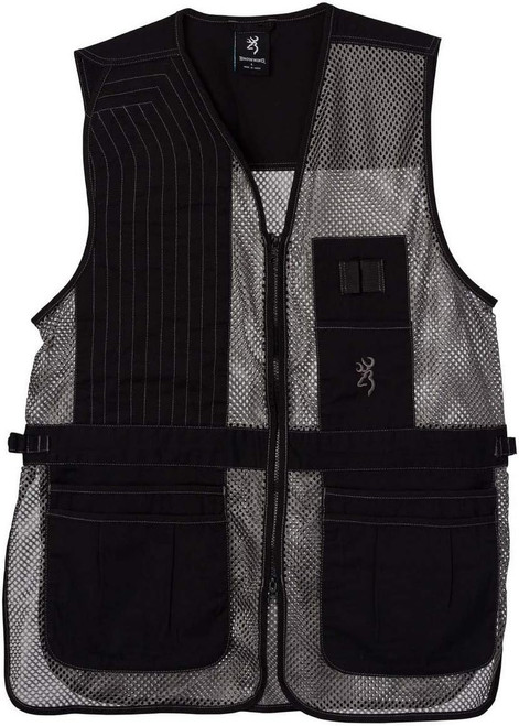 Browning Junior Trapper Creek Shooting Vest Black/Gray LG 3050549903