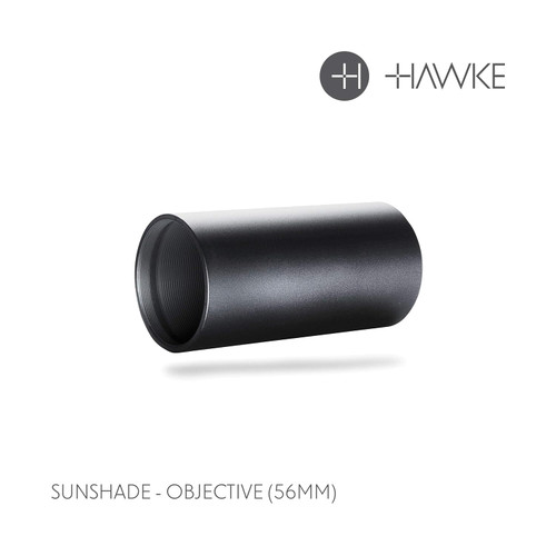 Hawke Rifle Scope Sunshade, Black, 56mm Obj 62012