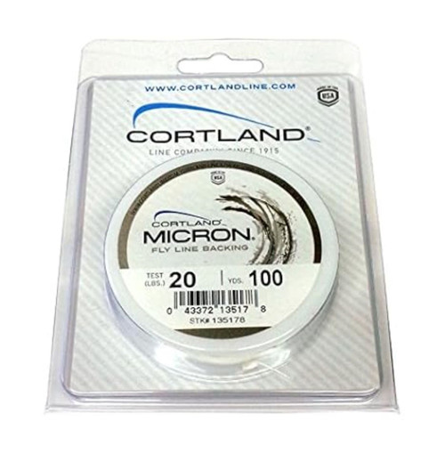 Cortland Micron Fly Line Backing, 20 Lb, 100 Yds, White - 135178