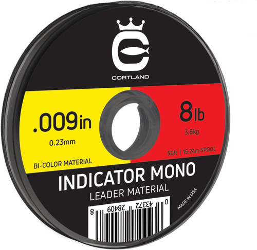 Cortland Indicator Mono Leader Material, .010, 9 Lb, Bi Color - 284104