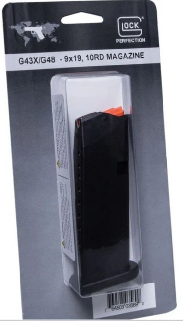 Glock G43X & 48 9 MM 10 Round Magazine 47818 NEW Black Polymer