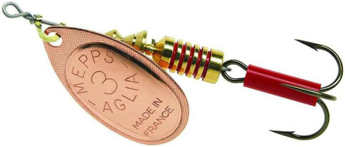 Mepps Aglia Plain Treble Fishing Lure, Copper, 1/4 Oz - B3 C