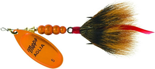 Mepps Aglia Distressed Treble Fishing Lure Orange/Brown 1/2 Oz B5ST OP-BR