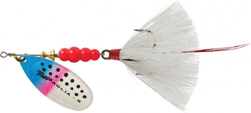 Mepps Aglia Distressed Treble Fishing Lure Rainbow Trout 1/2 Oz B5ST RBT-W