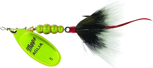 Mepps Aglia Distressed Treble Fishing Lure Chartreuse GRY 1/2Oz B5ST CHP-G