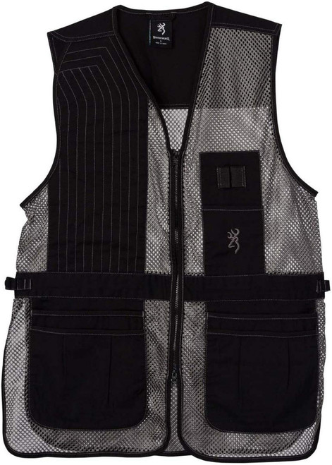 Browning Junior Trapper Creek Shooting Vest Black Gray XL