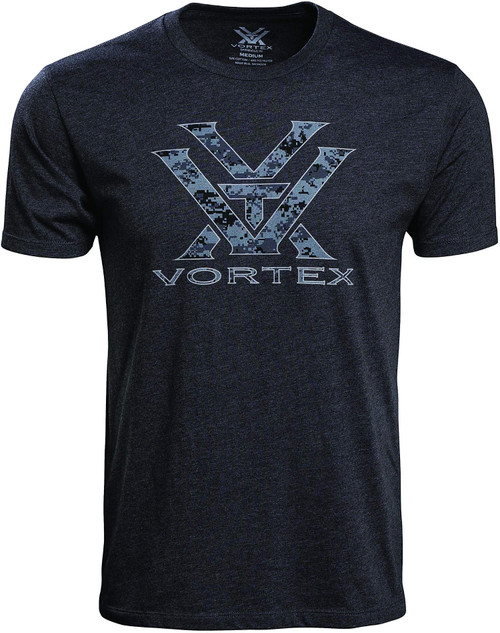 Vortex Optics Logo Short Sleeve T Shirt Charcoal Heather Camo Medium