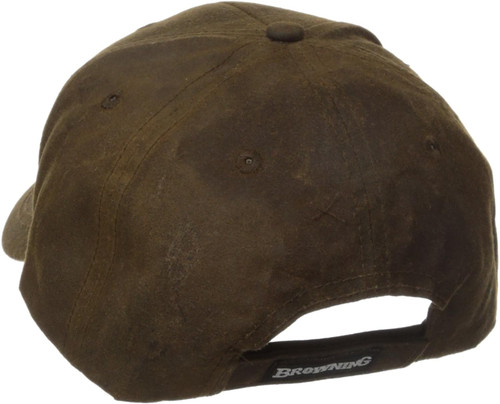 Browning Dura Wax Logo 6 Panel Hat Cap OSFA Brown
