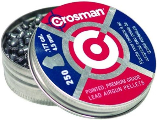 Crosman P177 Pointed Pellets .177 Caliber 250 Count 7.4 Gr