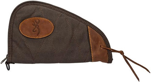 Browning Lona Canvas and Leather Pistol Rug Case Flint Brown - 1423886911
