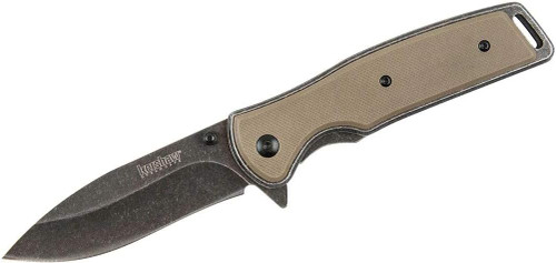 Kershaw Bevy SpeedSafe Folding Pocket Knife Tan/Blackwash - 1329K